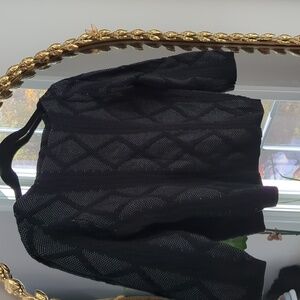 Worthington Black and Gray Patterned Sweater